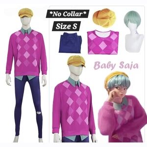 BABY SAJA BOY Pink Argyle Sweater Costume Set